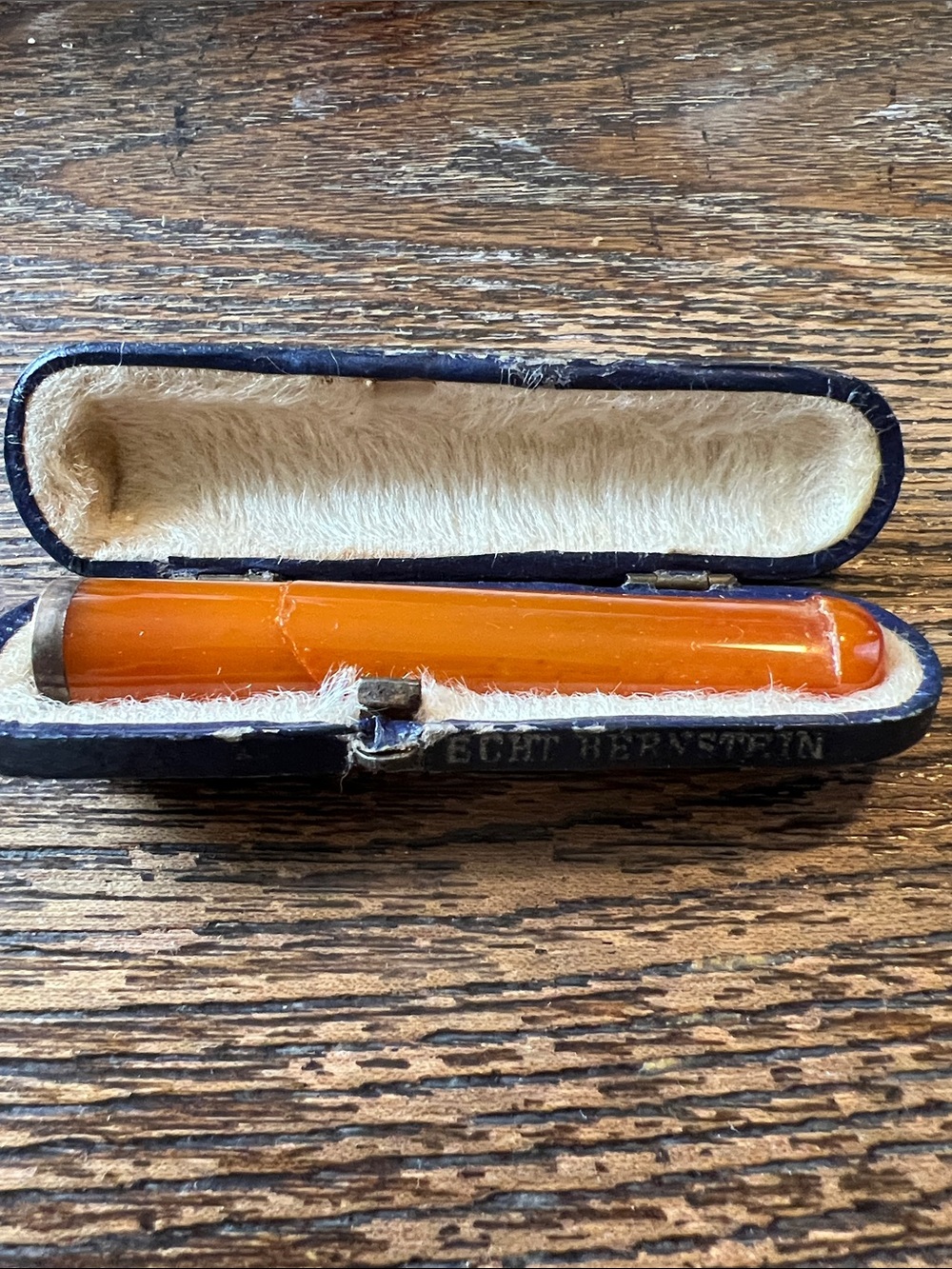 Antique 800 Silver Genuine Amber cigarette holder Germany